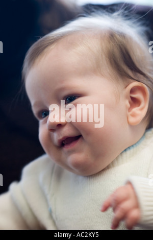 Happy Caucasian baby Banque D'Images