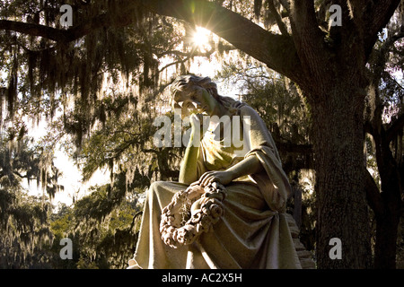 Cimetière Bonaventure dans la statuaire, Savannah, Georgia Banque D'Images