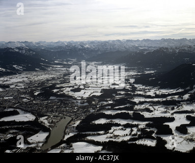 Pré-alpes à Lengries et Bad Toelz en hiver, Allemagne, Bavière, Oberbayern, Haute-Bavière Banque D'Images