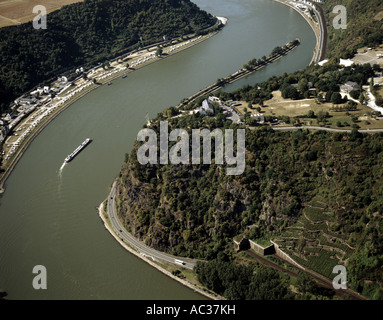 Loreley au Rhin, l'Allemagne, Rhénanie-Palatinat, Sendenhorst Banque D'Images