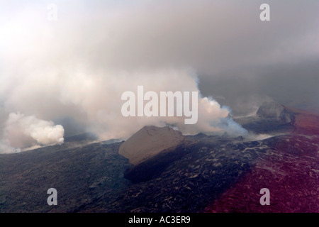 L'augmentation de vapeur à partir de Kilauea volcano Banque D'Images