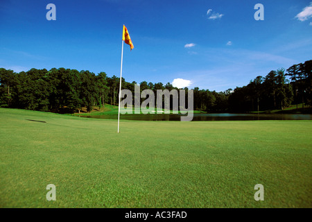 L'Alabama, Robert Trent Jones Golf Trail, Greenville, crête de Cambrian, 5ème trou, Sherling Banque D'Images