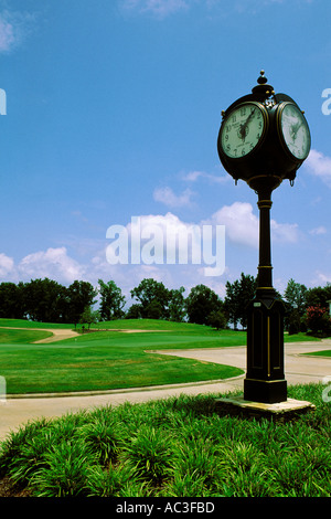 L'Alabama, Robert Trent Jones Golf Trail, Prattville, Capitol Hill, tour de l'horloge Banque D'Images