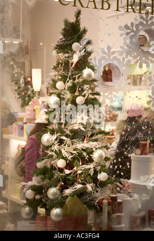 'Arbre de Noël' 'Shop' Fenêtre,Babiole Star, Banque D'Images