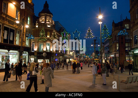 Rue Noël Décoration Lumière Arcade quartier Victoria UK,GB,Shopping Xmas Shopping Banque D'Images