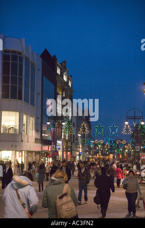 Rue Noël Décoration Lumière Arcade quartier Victoria UK,GB,Shopping Xmas Shopping Banque D'Images