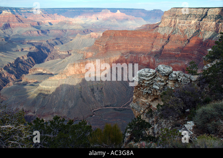 Soirée au point Pima Grand Canyon à l'Est Banque D'Images