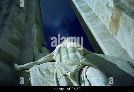 FRANCE LA CRÊTE DE VIMY, MÉMORIAL NATIONAL CANADIEN POUR LES SOLDATS CANADIENS QUI SONT MORTS DANS LA PREMIÈRE GUERRE MONDIALE Banque D'Images