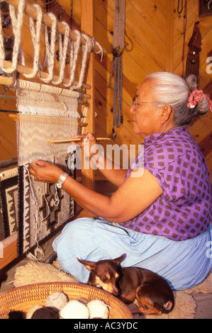 Sarah Weaver indiens Navajo Navajo Indian Reservation Natani Nouveau Mexique Shiprock Banque D'Images