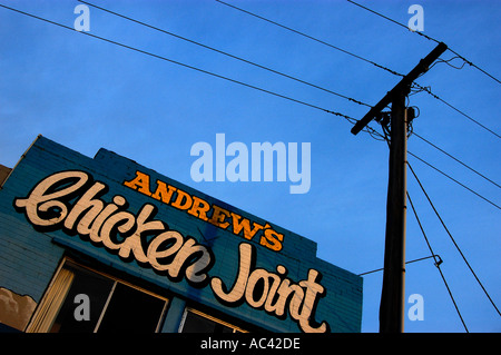 Andrew's Chicken joint café restaurant sur le front de mer à Lorne Près de Melbourne Victoria Australie Banque D'Images