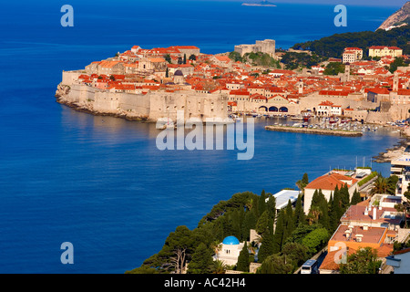 La ville fortifiée de Dubrovnik Croatie Banque D'Images