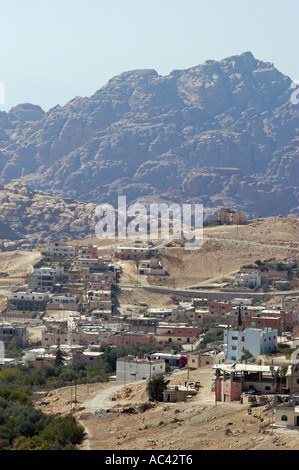 Ville de Wadi Musa à côté de Petra en Jordanie Banque D'Images