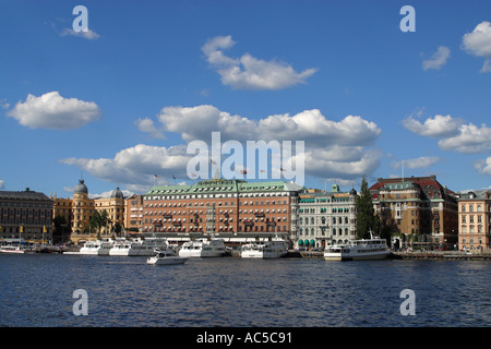 Vue de l'Grand Hotel Stockholm Suède Banque D'Images