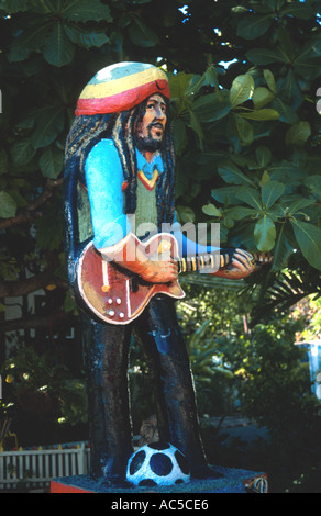 Statue par Jah Bobby de Bob Marley Bob Marley Museum Kingston Jamaïque Antilles Banque D'Images