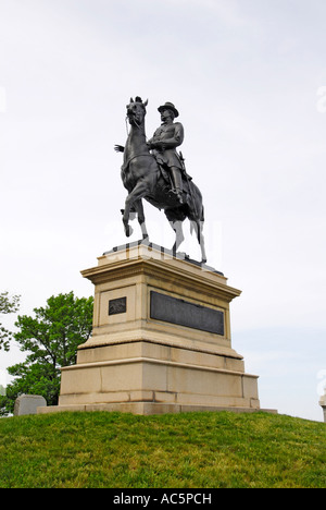 Monument à Winfield Scott Hancock à la bataille et le cimetière national de Gettysburg en Pennsylvanie PA Banque D'Images
