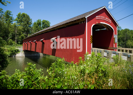 Buskirk pont couvert en ville de Cambridge New York Washington Comté Banque D'Images