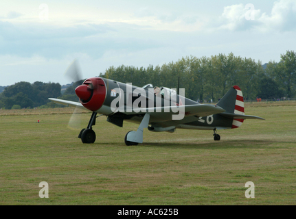 Lavochkin La 9 avions de la préparation pour le décollage à Goodwood Revival Meeting 2003 West Sussex England United Kingdom UK Banque D'Images