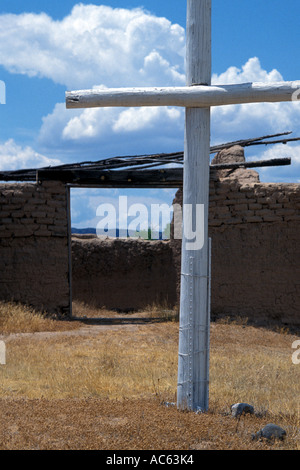 Santa Rosa de Lima de Abiquiu dans l'Église du Nouveau Mexique Abiquiu Banque D'Images