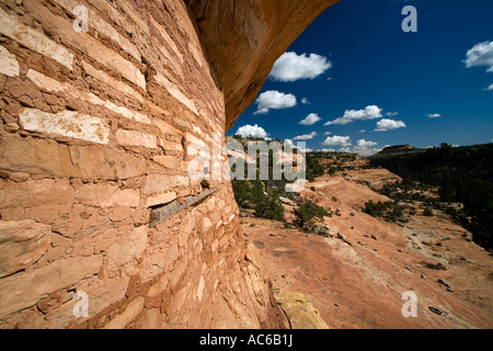 Des ruines indiennes dans la région de North Fork de Mule Canyon Cedar Mesa dans l'Utah, United States Banque D'Images