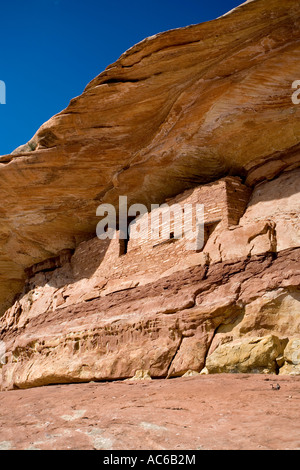 Des ruines indiennes dans la région de North Fork de Mule Canyon Cedar Mesa dans l'Utah, United States Banque D'Images