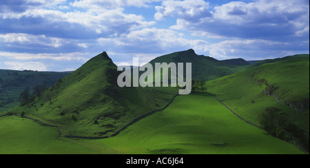 Parkhouse Hill et Chrome Hill Derbyshire Peak District National Park Banque D'Images