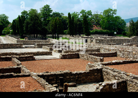 Archéologiques de la demeure de aquincum ancienne ville romaine près de Budapest Hongrie Banque D'Images