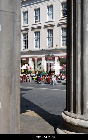 CAFE DE LA CULTURE AU ROYAL EXCHANGE SQUARE GLASGOW Banque D'Images