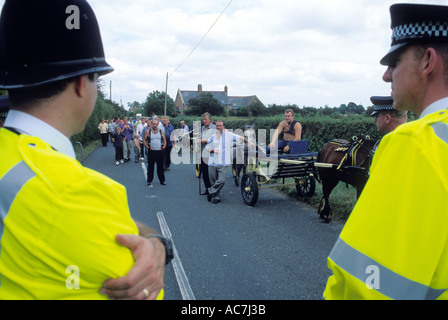 Les Tsiganes à la foire du cheval dans le Kent Horsmonden Banque D'Images