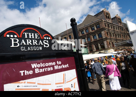 Le célèbre marché Barras dans East End de Glasgow Banque D'Images