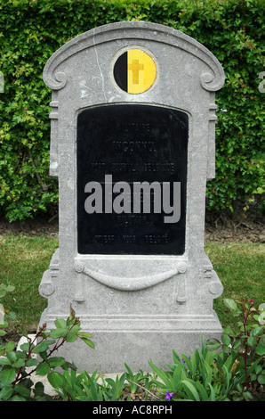 Tombe d'un soldat belge inconnu de la première guerre mondiale cimetière st omer longuenesse france Banque D'Images