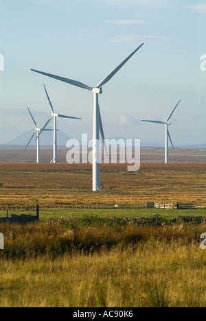 dh Wind Farms CAUSEYMIRE CAITHNESS Scottish renouvelables Farm RWE POWER turbine éoliennes paysage Écosse Royaume-Uni scotland Flow pays Banque D'Images