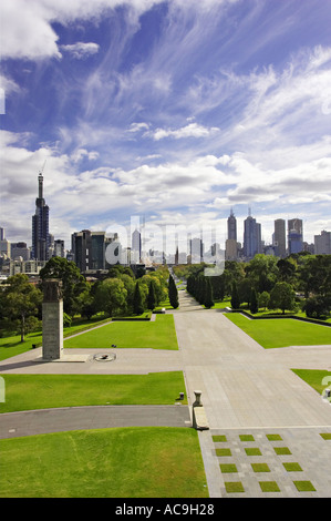 Vue depuis le Sanctuaire de Melbourne Australie Victoria souvenir Banque D'Images