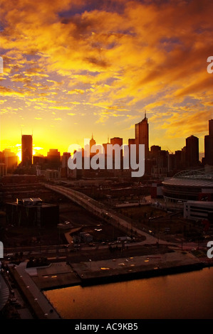 Melbourne Australie Victoria à l'aube Banque D'Images