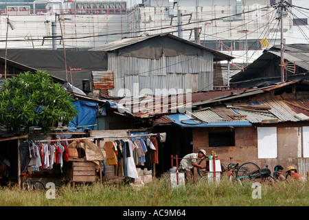 Logements urbains de Jakarta, Indonésie Banque D'Images