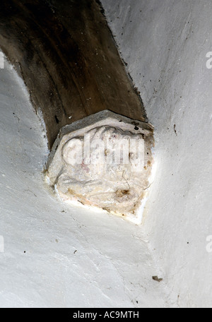 Green man corbel Saint Mary's Church grand wichingham angleterre Norfolk Banque D'Images