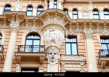 Lativa - Art Nouveau - Riga Banque D'Images