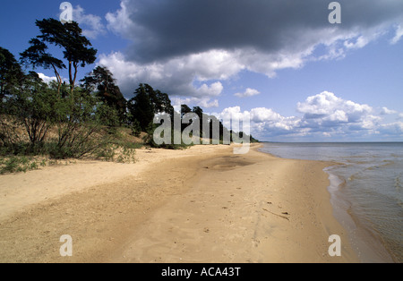 Plage du lac Peipus, Huskala, Estonie Banque D'Images