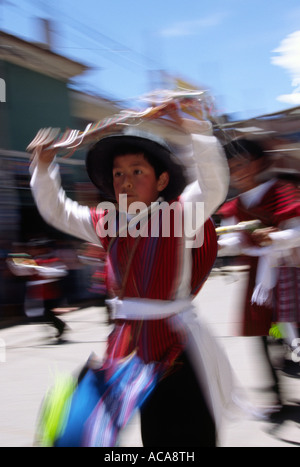 Danseur - Puno Semaine festival, Puno, PÉROU Banque D'Images