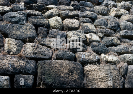 Ancienne forteresse Wall Inwangsan Colline chamanistes à pied Seoul Corée du Sud Banque D'Images