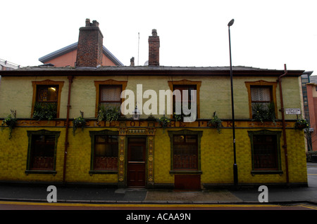 Pev pub peveril of the peak public house Manchester Manchester traditionnels protégés d'origine détails bâtiment architecture histo Banque D'Images