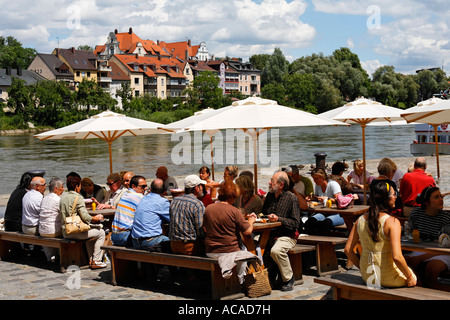 Quartier historique Wurstkuchl, Regensburg, Allemagne Banque D'Images