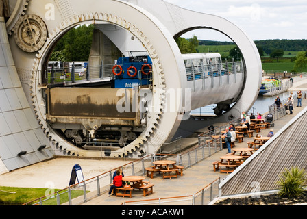 Détail de la structure en rotation de la roue de Falkirk qui est conçu pour se connecter le Forth and Clyde Canal jusqu'à l'Union Canal Banque D'Images