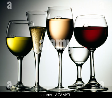 Verres à vin Banque D'Images