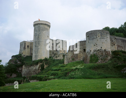 Chateau GUILLAUME LE CONQUERANT, falaise, Calvados, Normandie, France. Banque D'Images