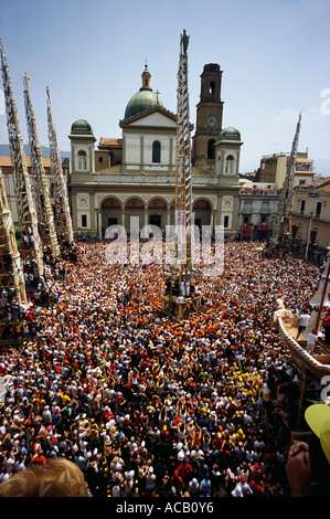 Nola Italie NA Festa dei Gigli Gigli, Festival de l'habituellement célébré le 22 juin Banque D'Images