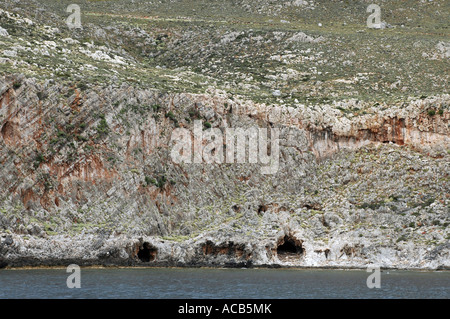 Western Rocky fin de l'île de Crète, Grèce Banque D'Images