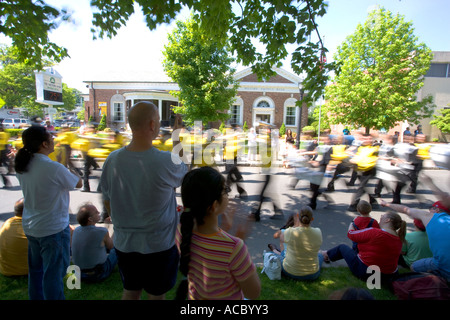 Petite ville USA de parades par pendant 4 juillet Parade à Milford Michigan États-unis concepts Americana Banque D'Images