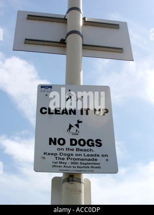 Pas de chiens sur la plage. Banque D'Images
