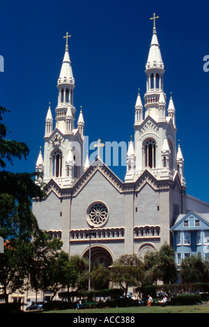 Eglise catholique romaine à Washington Square à San Francisco, Californie Banque D'Images