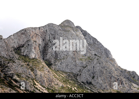 Vu la montagne de Balos Beach sur la péninsule de Gramvoussa occidentale de l'île de Crète en Grèce Banque D'Images